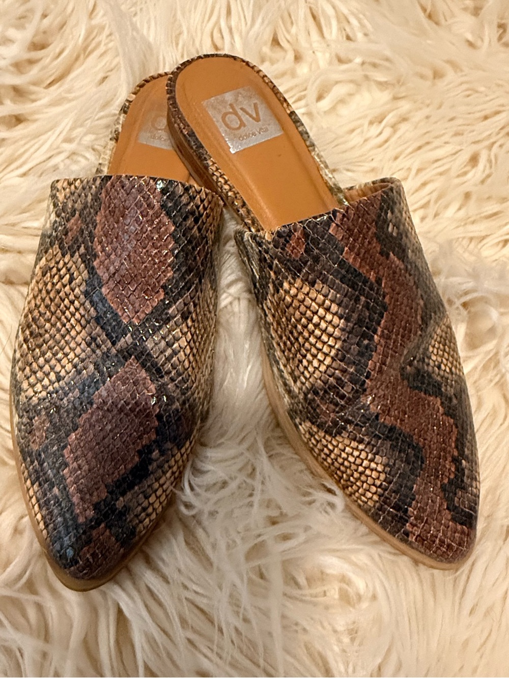 Dolce Vita Snake Itzel Mule Size 7.5